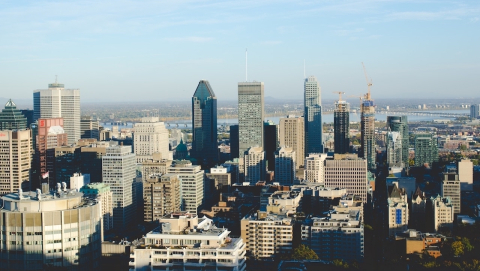Le centre-ville de Montréal à partir du Mont-Royal