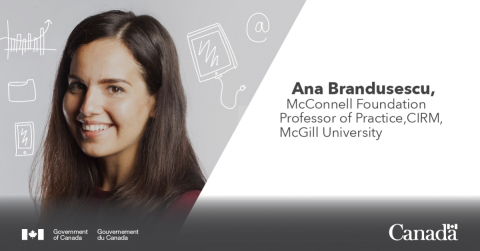Ana Brandusescu, McConnell Foundation Professor of Practice, CIRM, McGill University