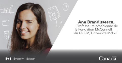 Ana Brandusescu, professeure praticienne de la Fondation McConnell du CRIEM, Université McGill