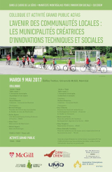 Affiche de L'avenir des communautés locales: les municipalités créatrices d'innovations techniques et sociales