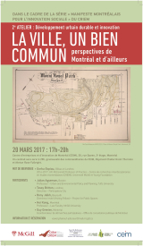 Poster for "La ville, un bien commun"