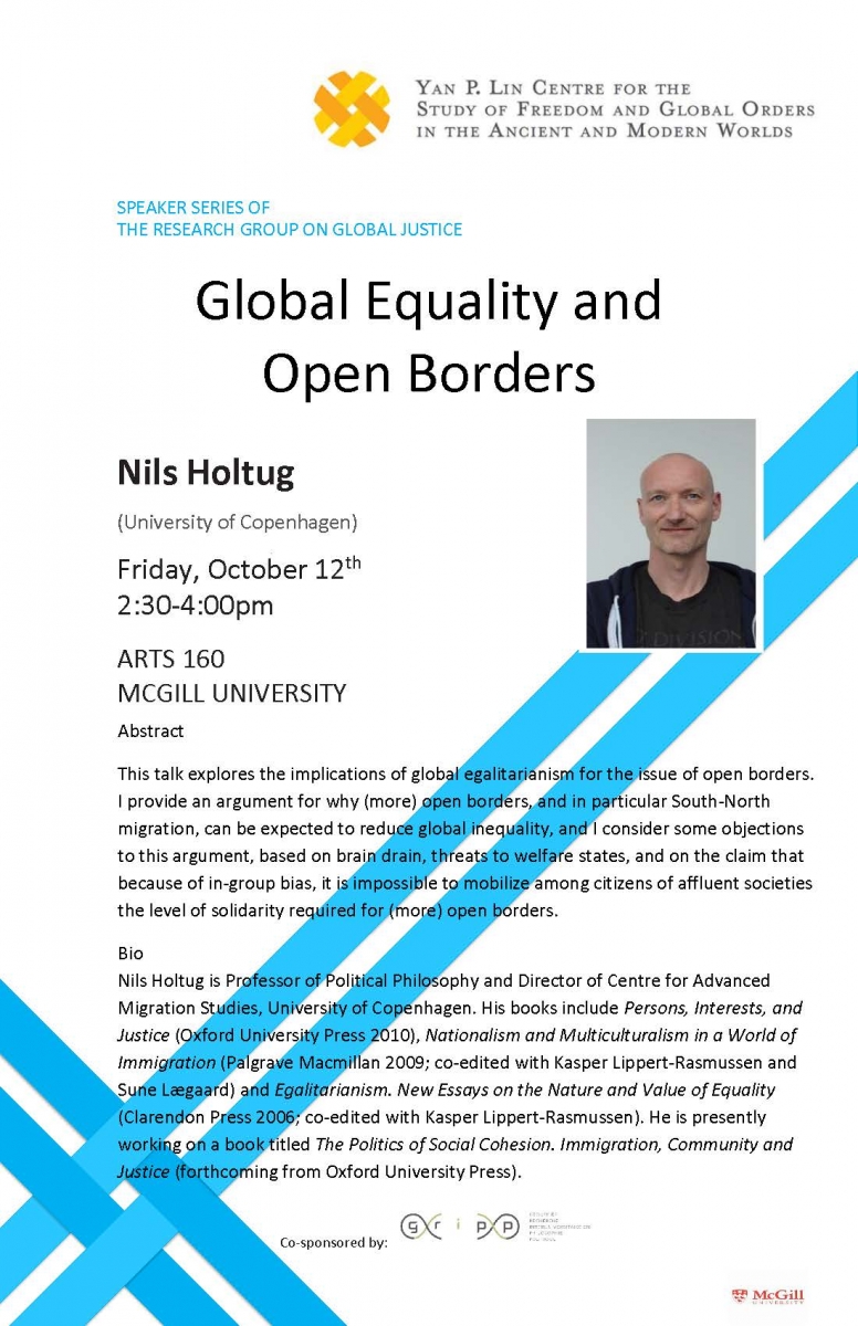 "Global Equality and Open Borders" Channels McGill