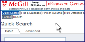eResearch Gateway search interface