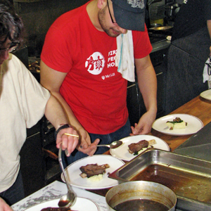 Joey Flowers in the kitchen