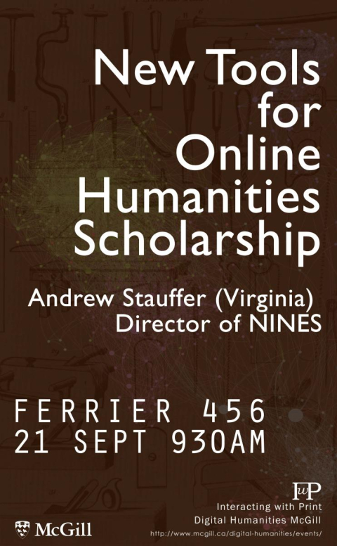Andrew Stauffer - New Tools for Online Humanities Scholarship