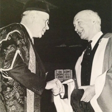 Chancellor Howard Ross and Lord Denning in 1967