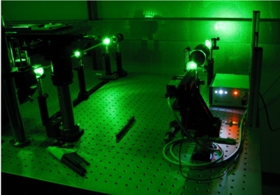 TIRF microscopy setup, Professor Coulombe’s  nanofluids laboratory