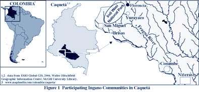 Map of location of Ingano