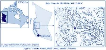 Map showing location of Nuxalk