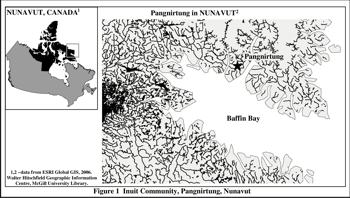 A map of Nunavut