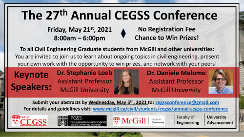 27th Annual CEGSS Conference - Friday, May 21st, 2021