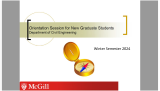Civil Graduate Orientation Information Session - Winter Semester 2024 