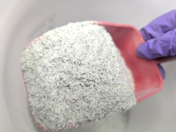 Glass fiber recyclate in powder form