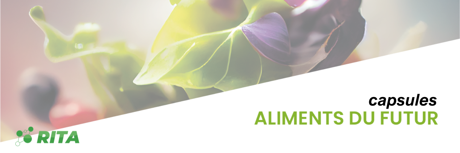 Image affichant des verdures et le texte "Capsules Aliments du futur"