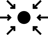 Cercle entouré de flèches