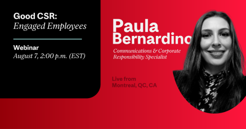 Paula Bernardino Good CSR: Engaged employees McGill CATS Workshops