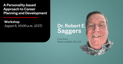 Dr. Robert E. Saggers A Personality-based Approach to Career Planning and Development Dr. Robert E. Saggers A Personality-based Approach to Career Planning and Development