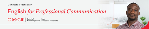 Certificate of Proficiency - English for Professional Communication Header