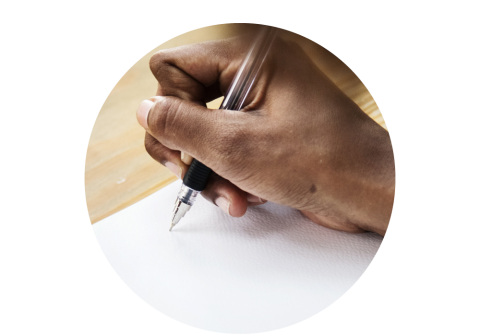Person writing
