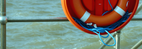 Life preserver on a boat
