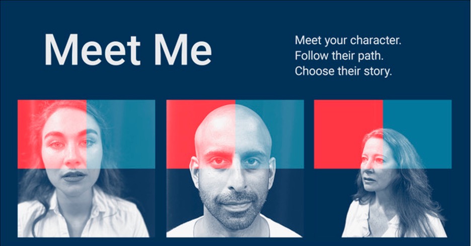 Promotional image for the "Meet Me" interactive theatre production