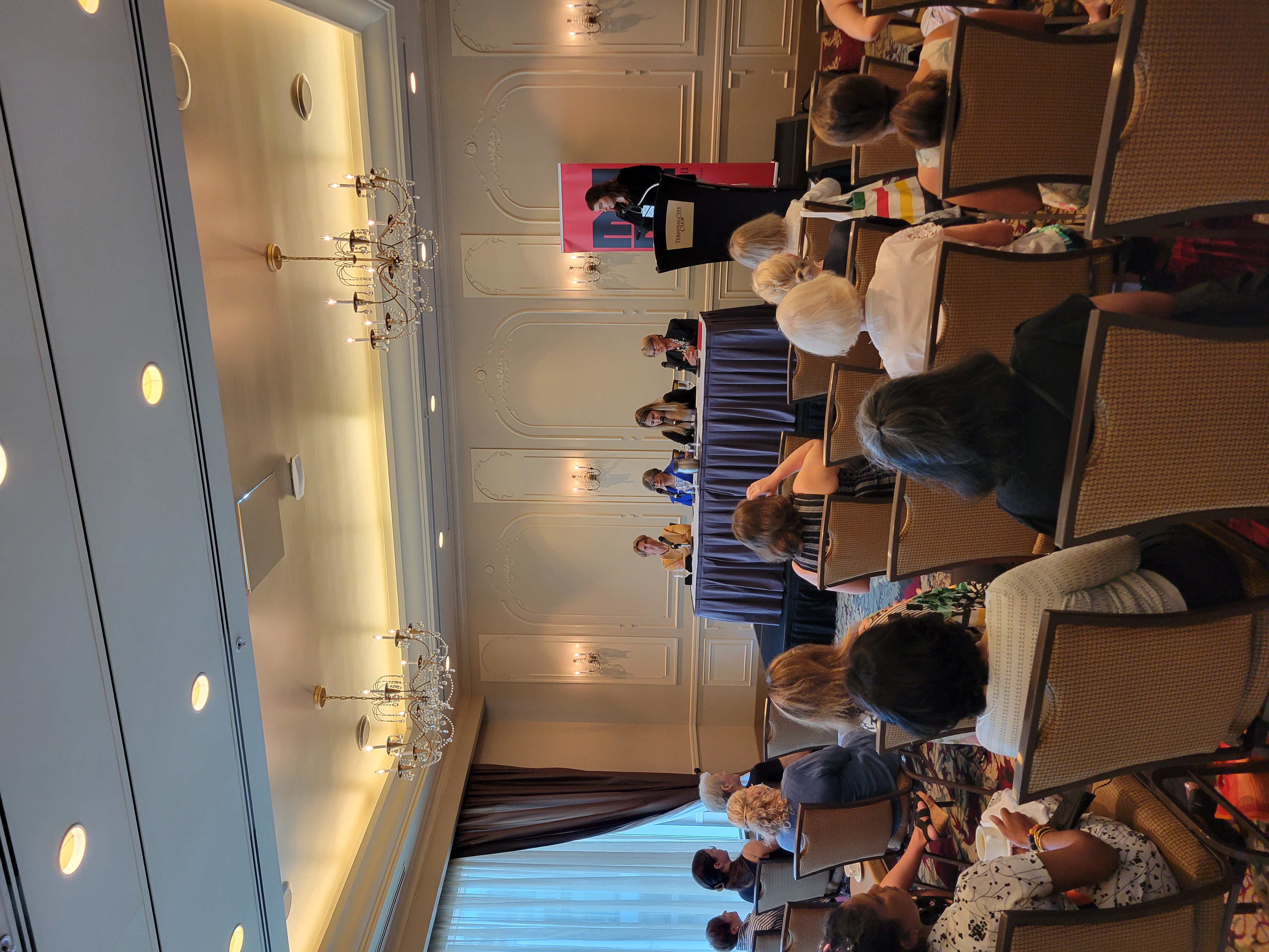 Shaheen Sharif, Safia Amiry, and others presenting on a panel