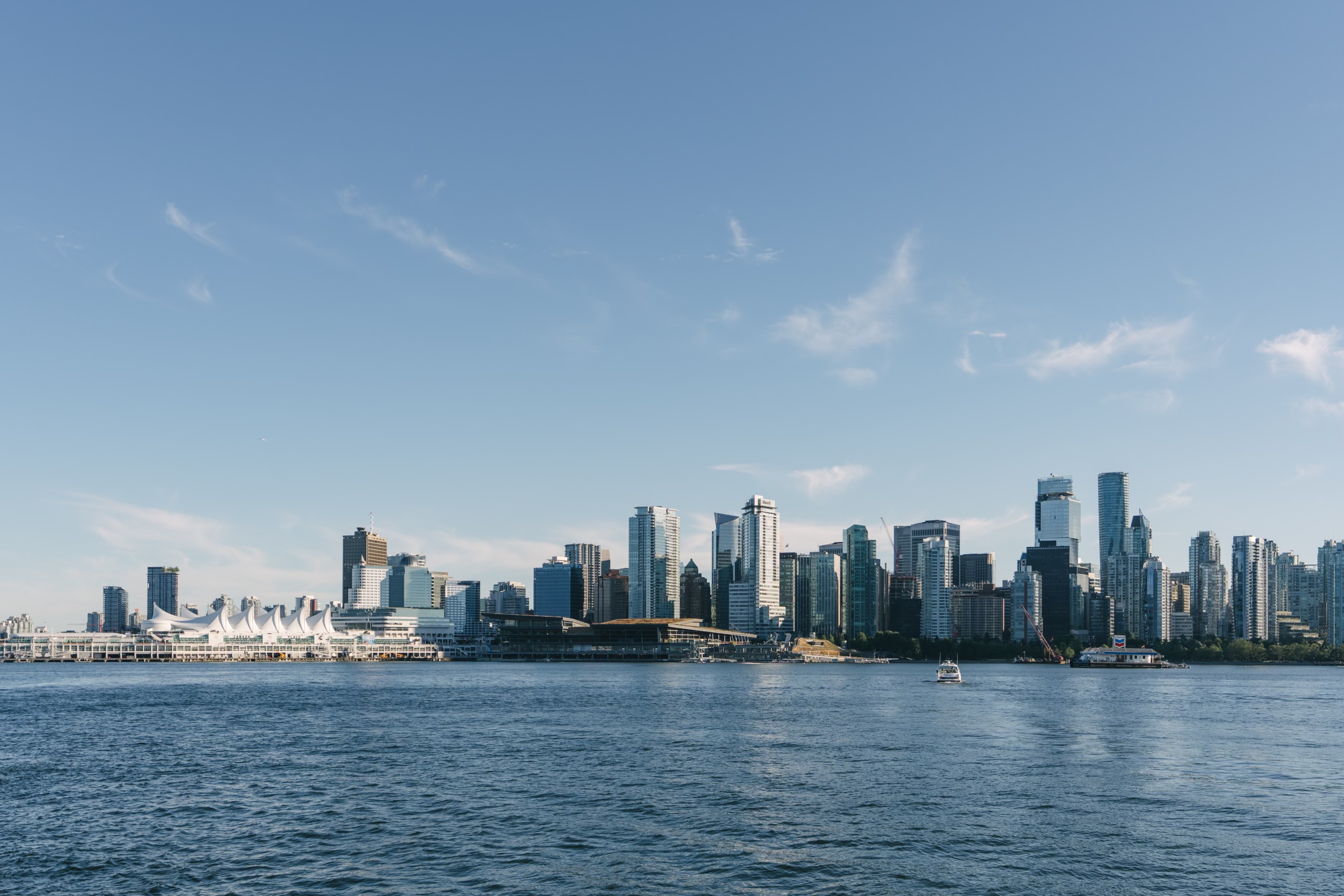 The city of Vancouver as seen from the harbour