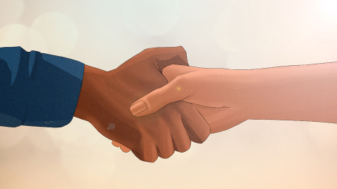 illustration of shaking hands