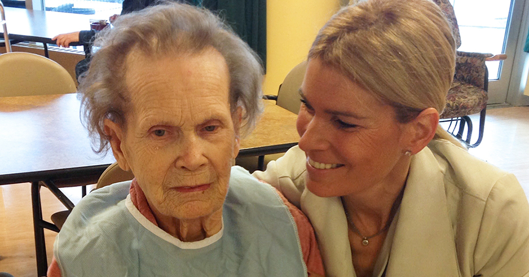 Claire Webster with her mother