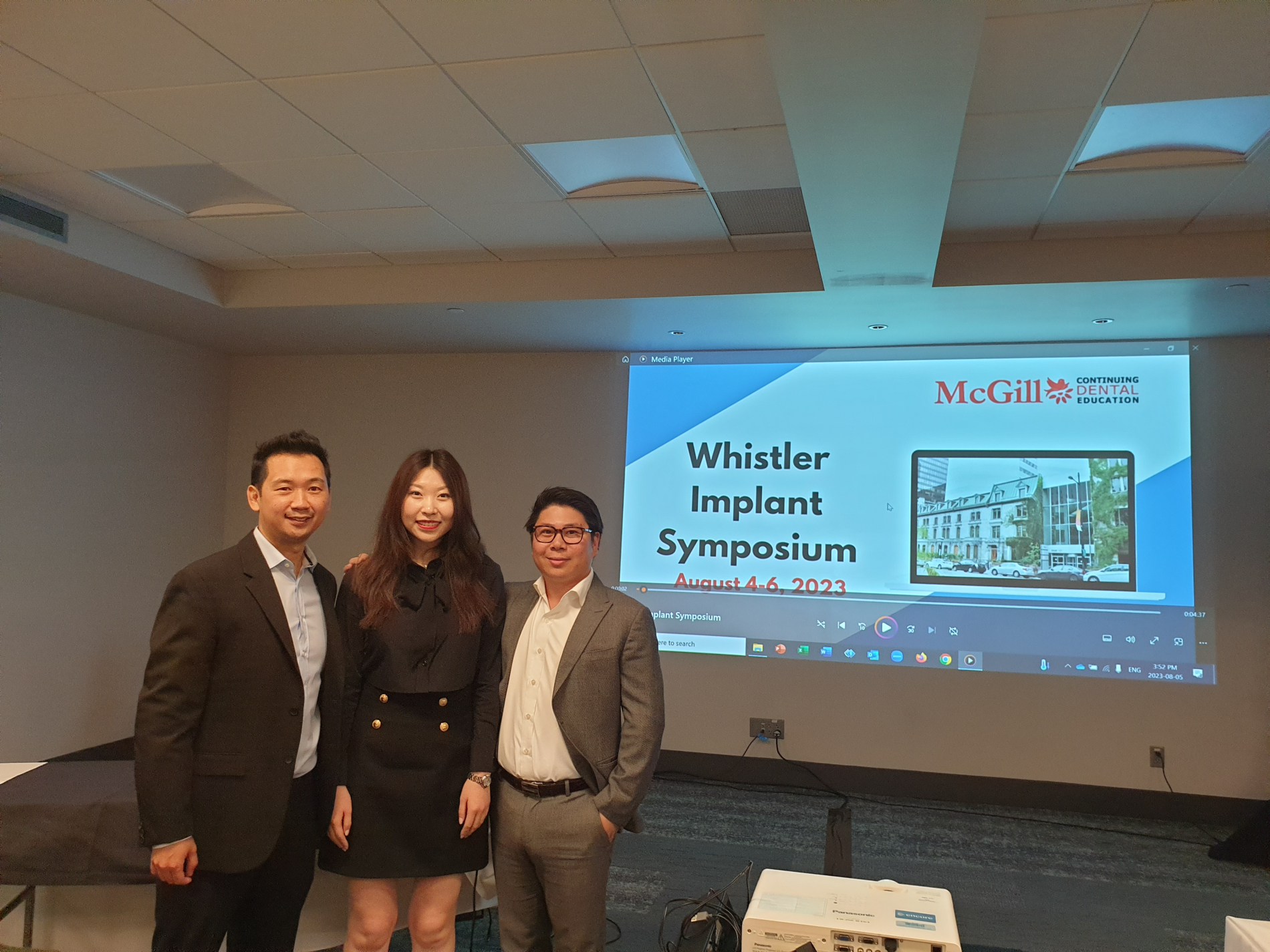 Dr. François Seng, Dr. Lucie Yin and Dr Thomas T Nguyen at the CDE Whistler Event Symposium
