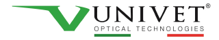 Univet optical technologies written with bold green V for Univet