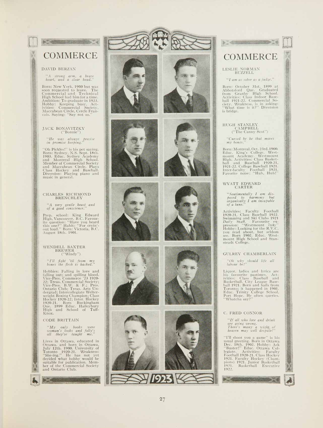 McGill Yearbook: 1923