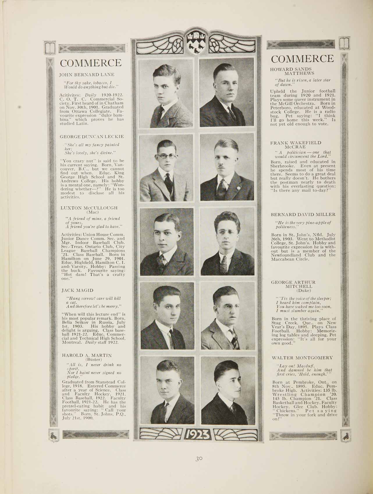 McGill Yearbook: 1923