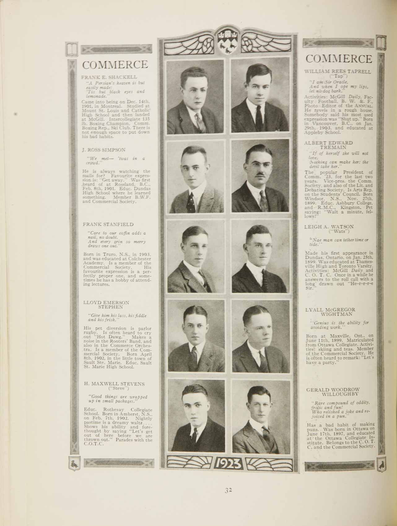 McGill Yearbook: 1923