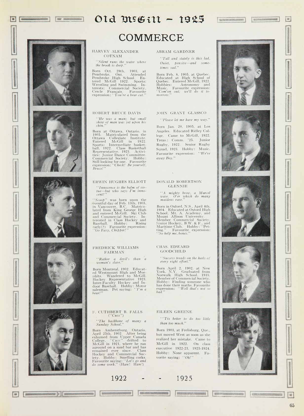 McGill Yearbook: 1925