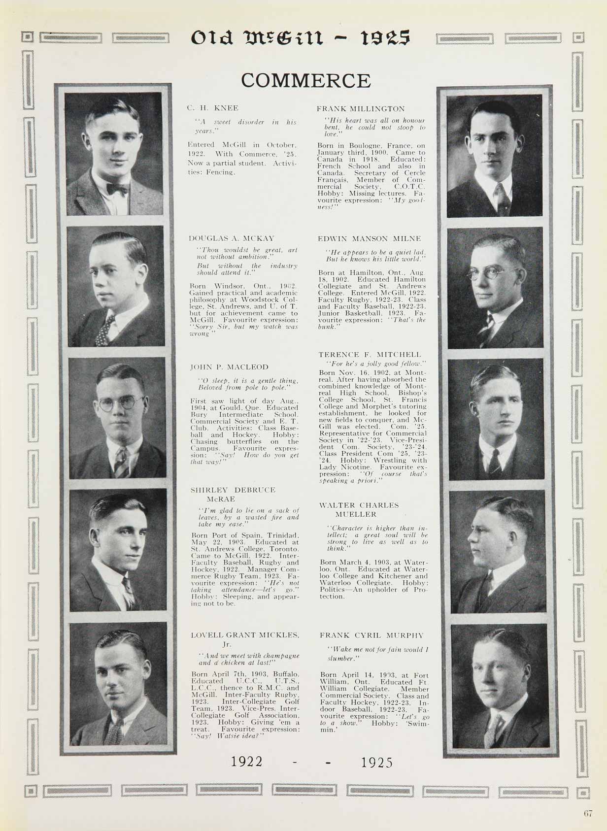 McGill Yearbook: 1925