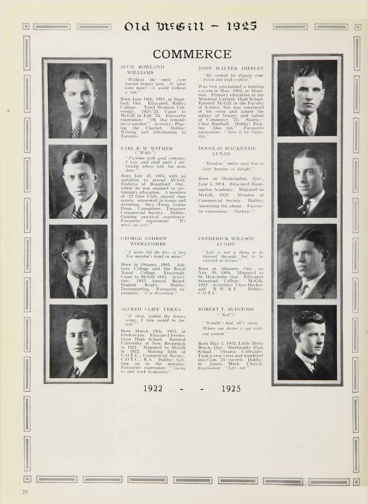 McGill Yearbook: 1925