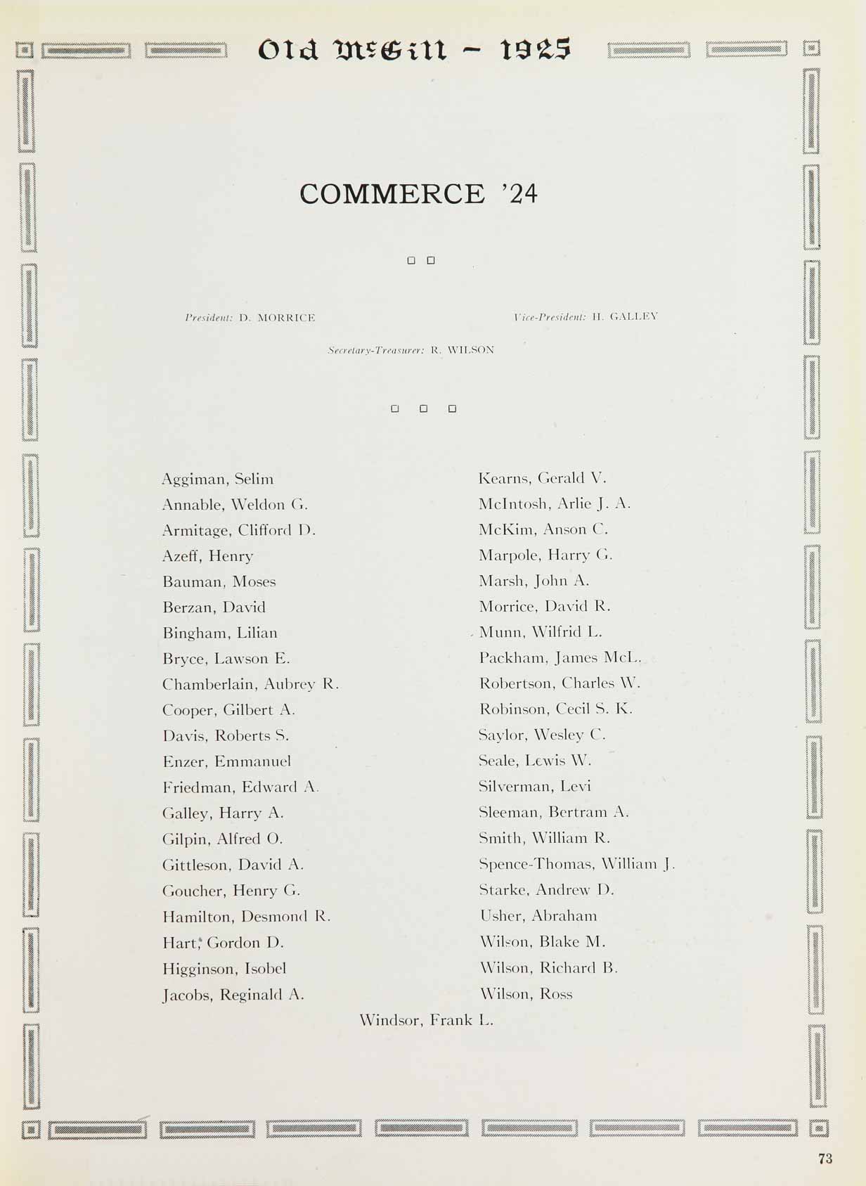 McGill Yearbook: 1925