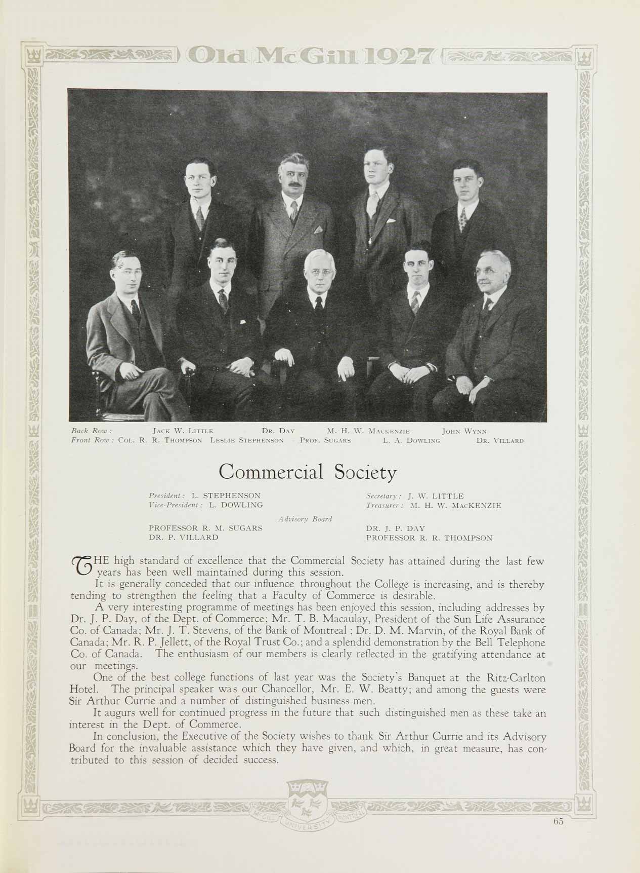 McGill Yearbook: 1927