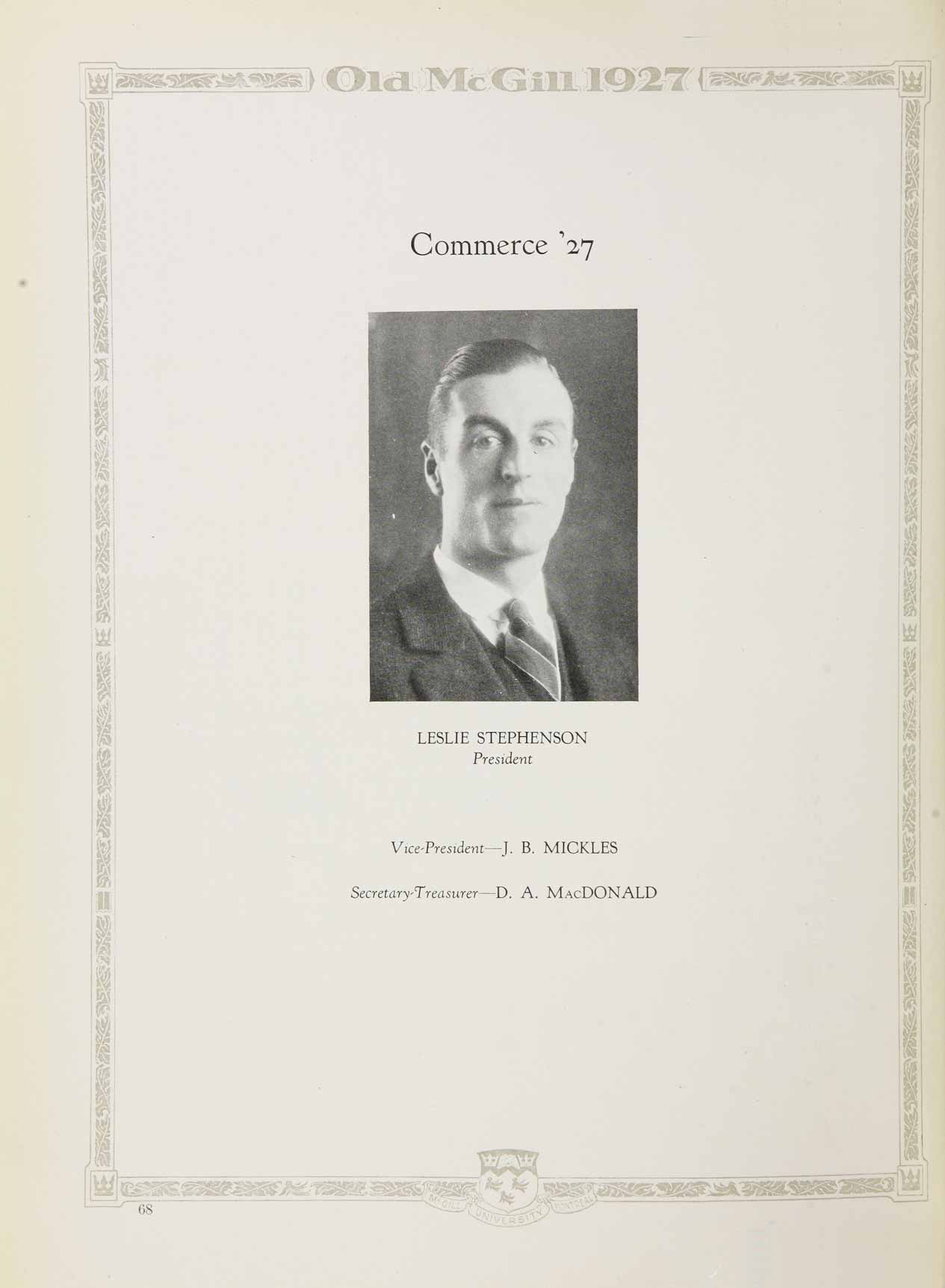 McGill Yearbook: 1927