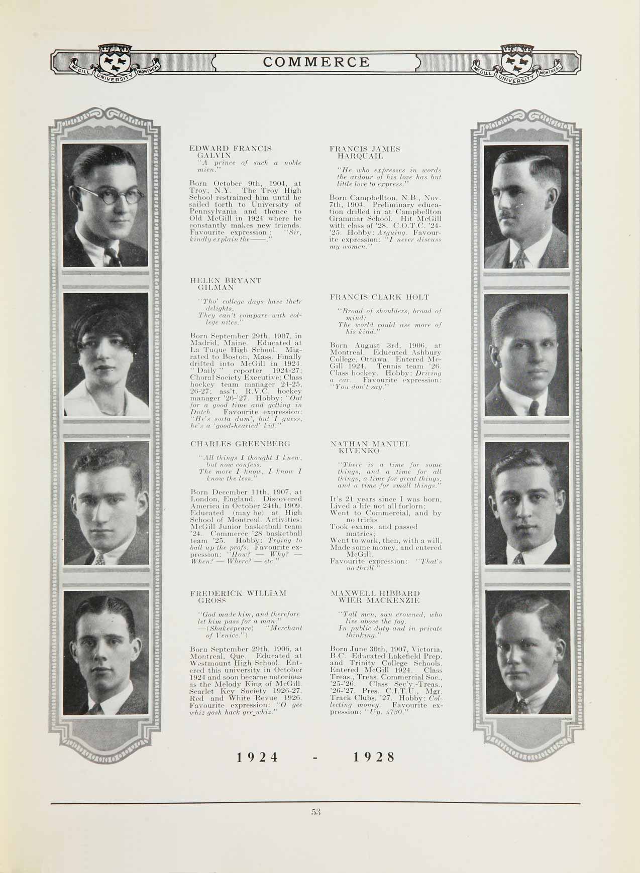 McGill Yearbook: 1928