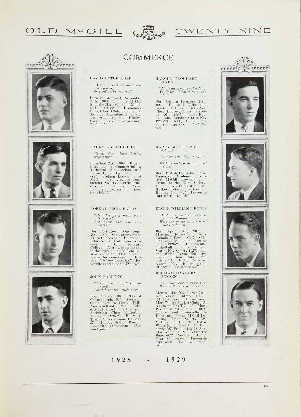 McGill Yearbook: 1929