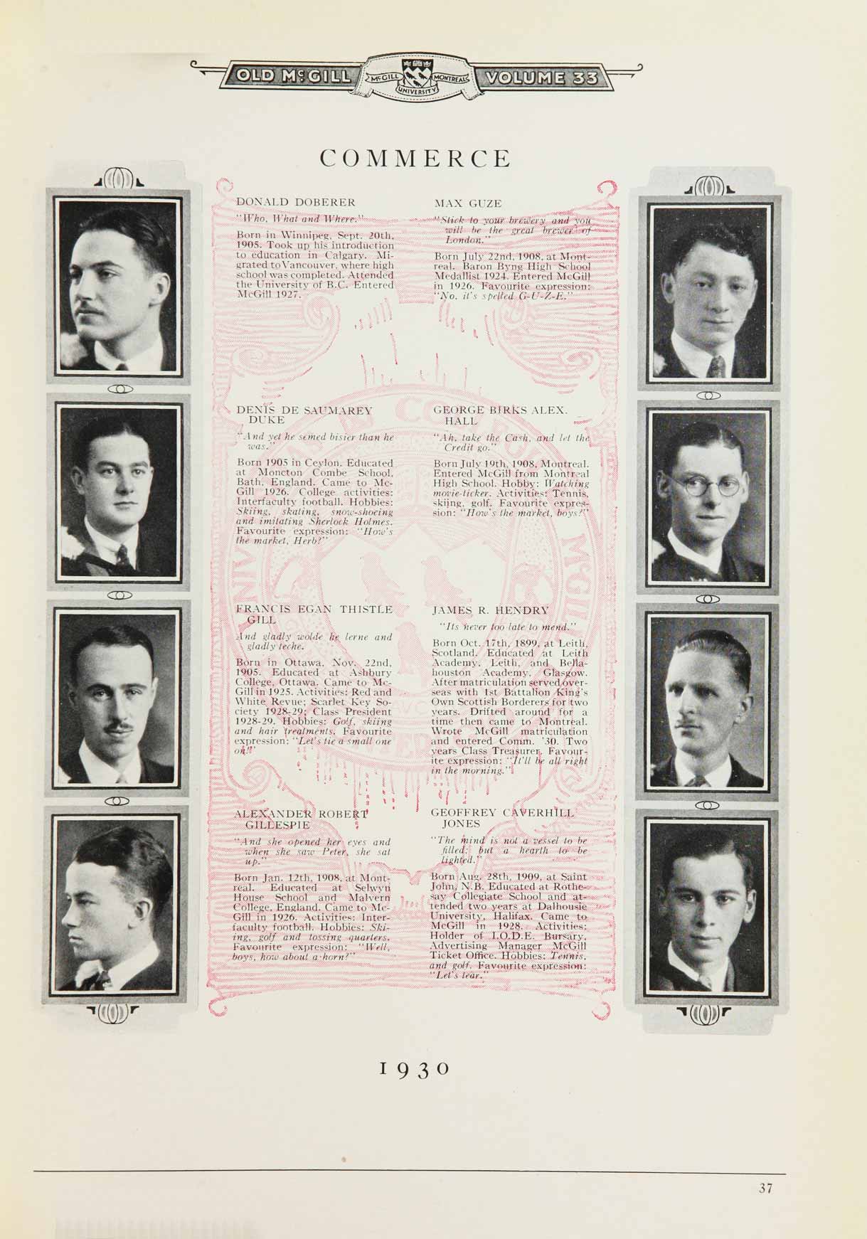 McGill Yearbook: 1930
