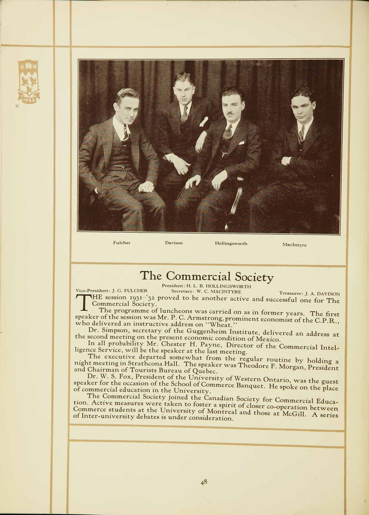 McGill Yearbook: 1932