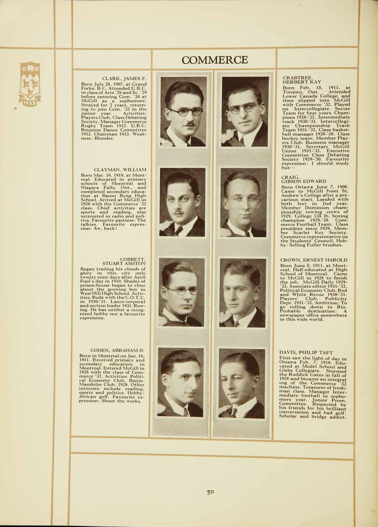 McGill Yearbook: 1932