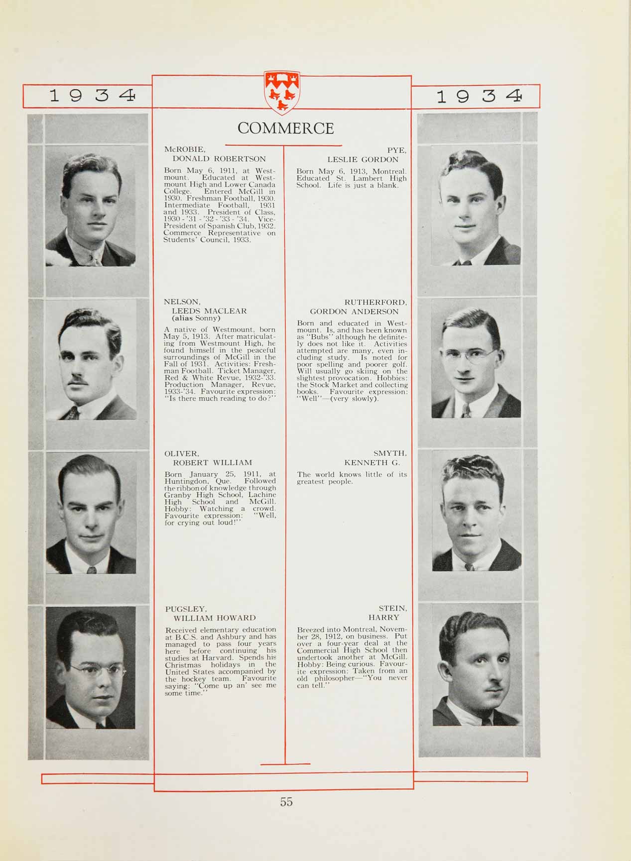 McGill Yearbook: 1934