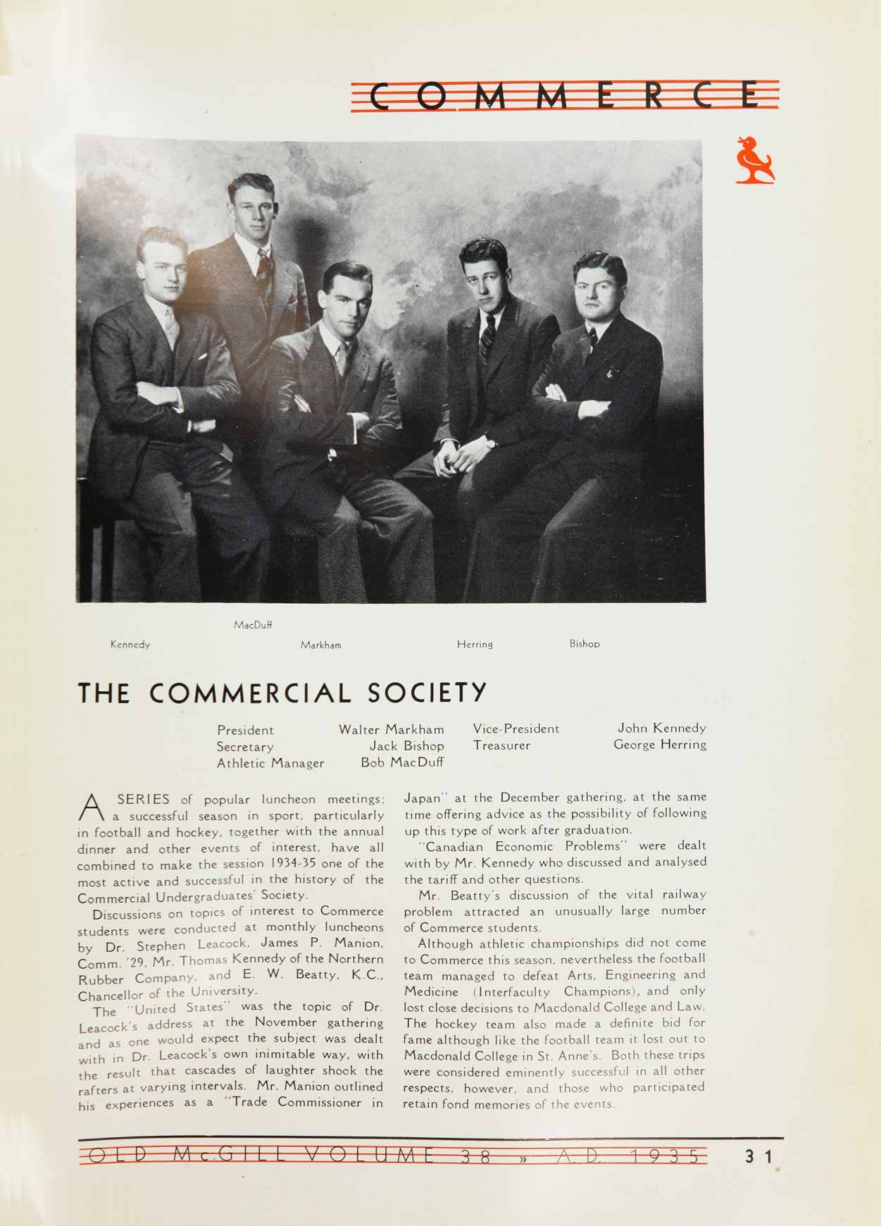 McGill Yearbook: 1935