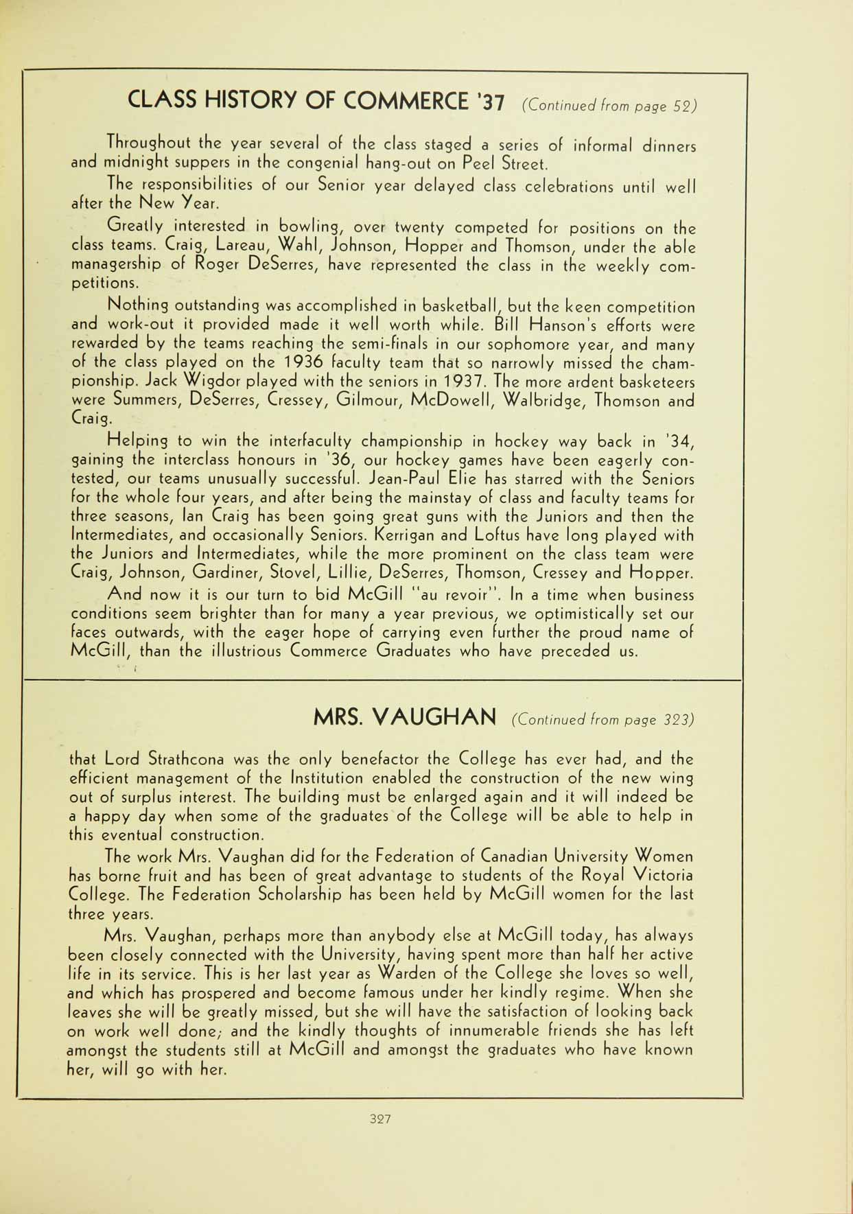 McGill Yearbook: 1937