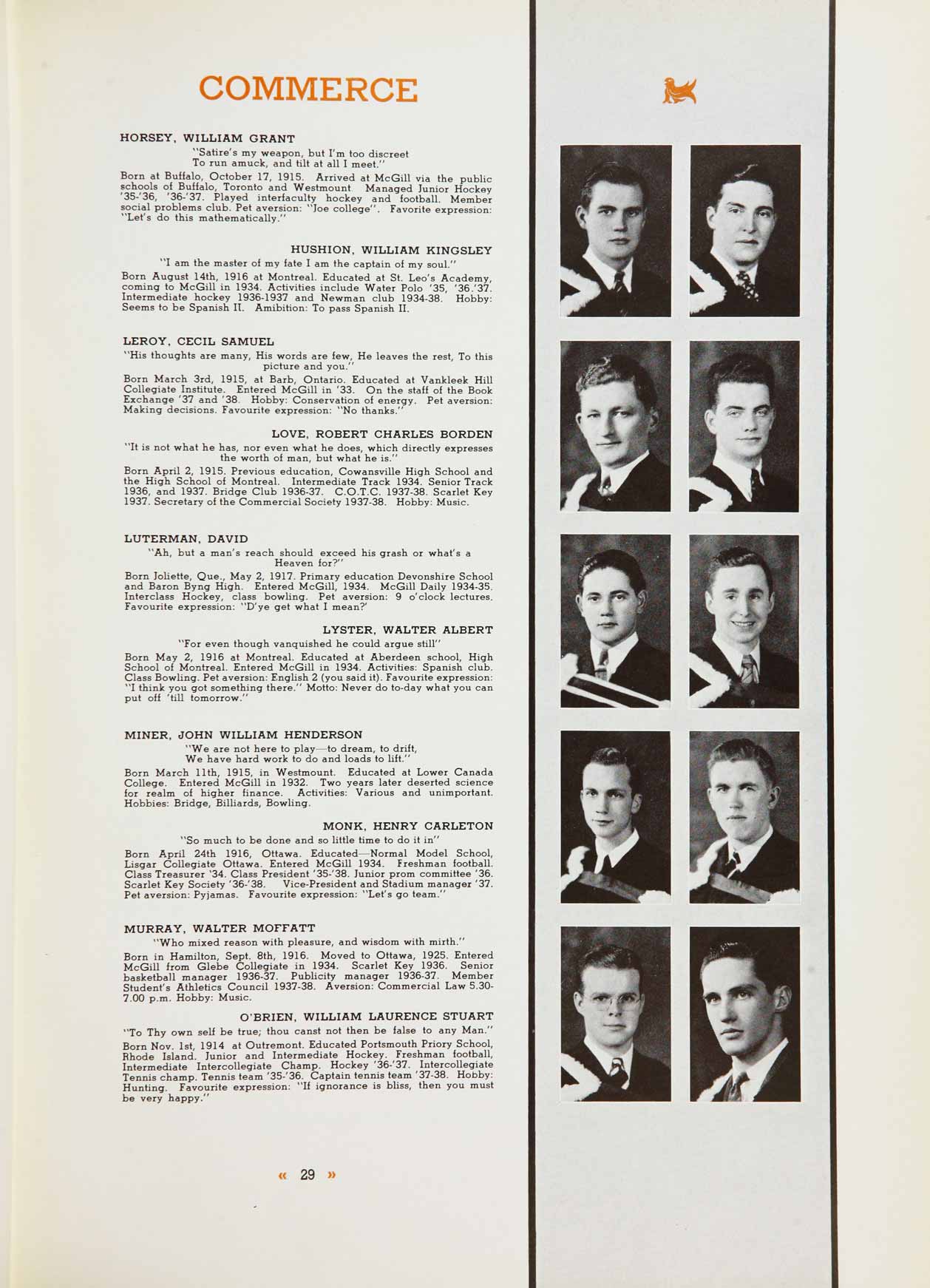 McGill Yearbook: 1938