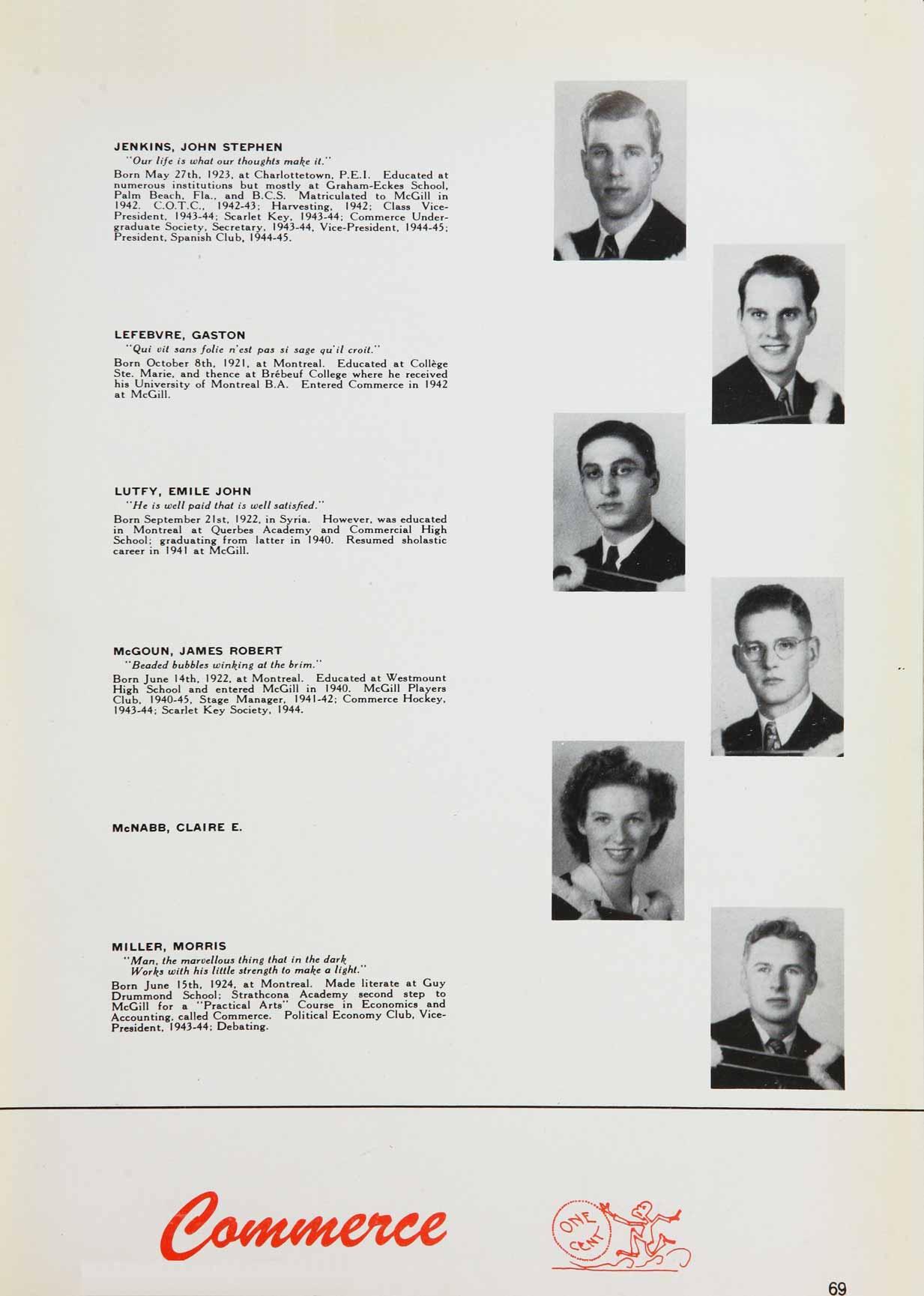 McGill Yearbook: 1945